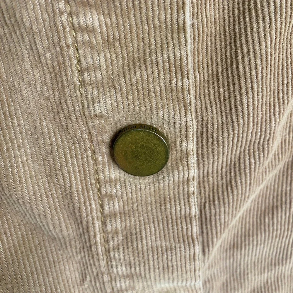 Tory Burch Tan Button Front Corduroy Skirt 4 Preppy Boho Fall Mod Minimalist